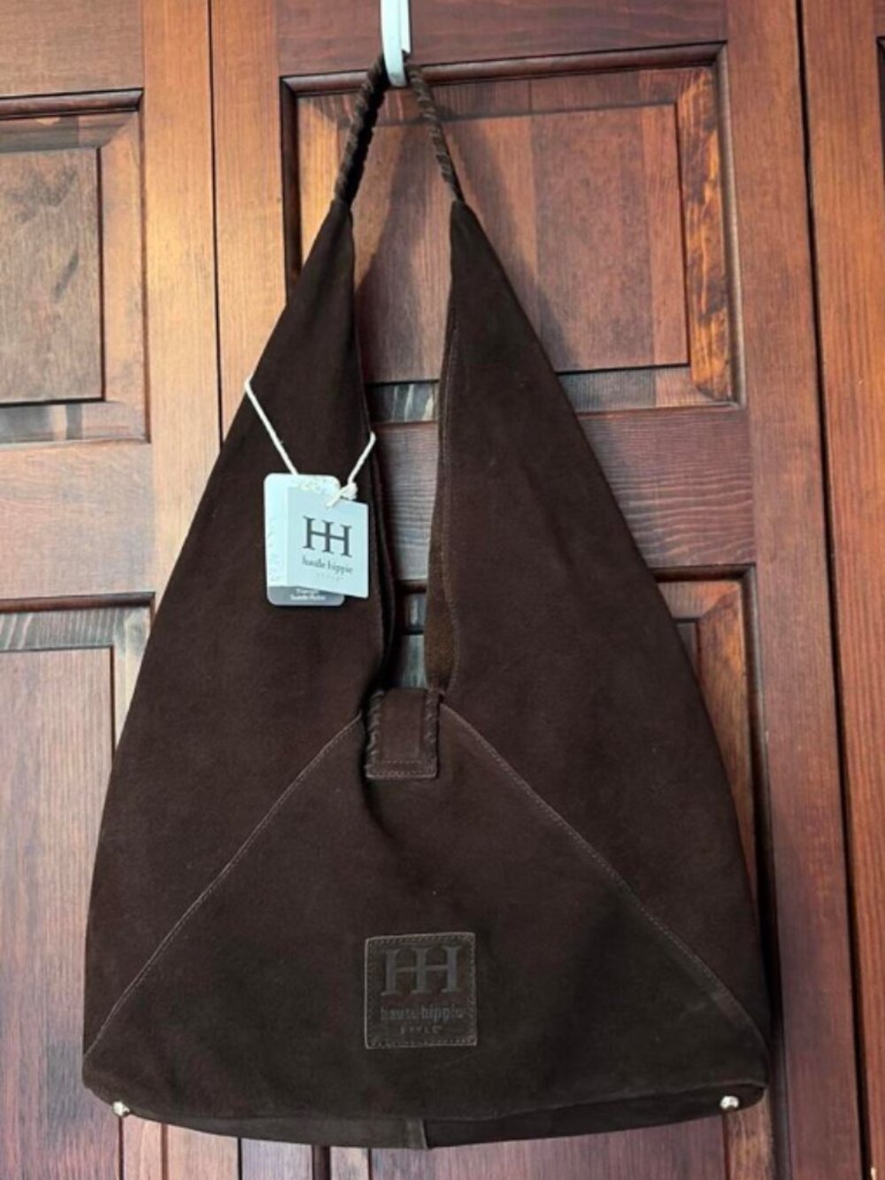 NWOT Haute Hippie Real Suede Chocolate Brown Bag
